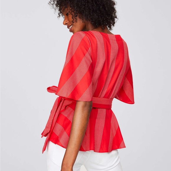 Loft Cotton Wrap Blouse - Picture 2 of 8